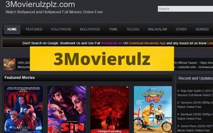 3Movierulz (2023) – Watch And Download Latest Hollywood, Bollywood Movies For Free