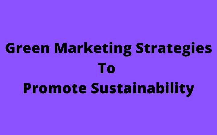 Green Marketing Strategies To Promote Sustainability